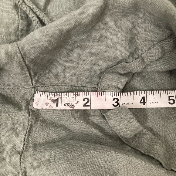 Sandra Fellini Women’s Italian 100% Linen Green Shorts - Picture 8 of 10